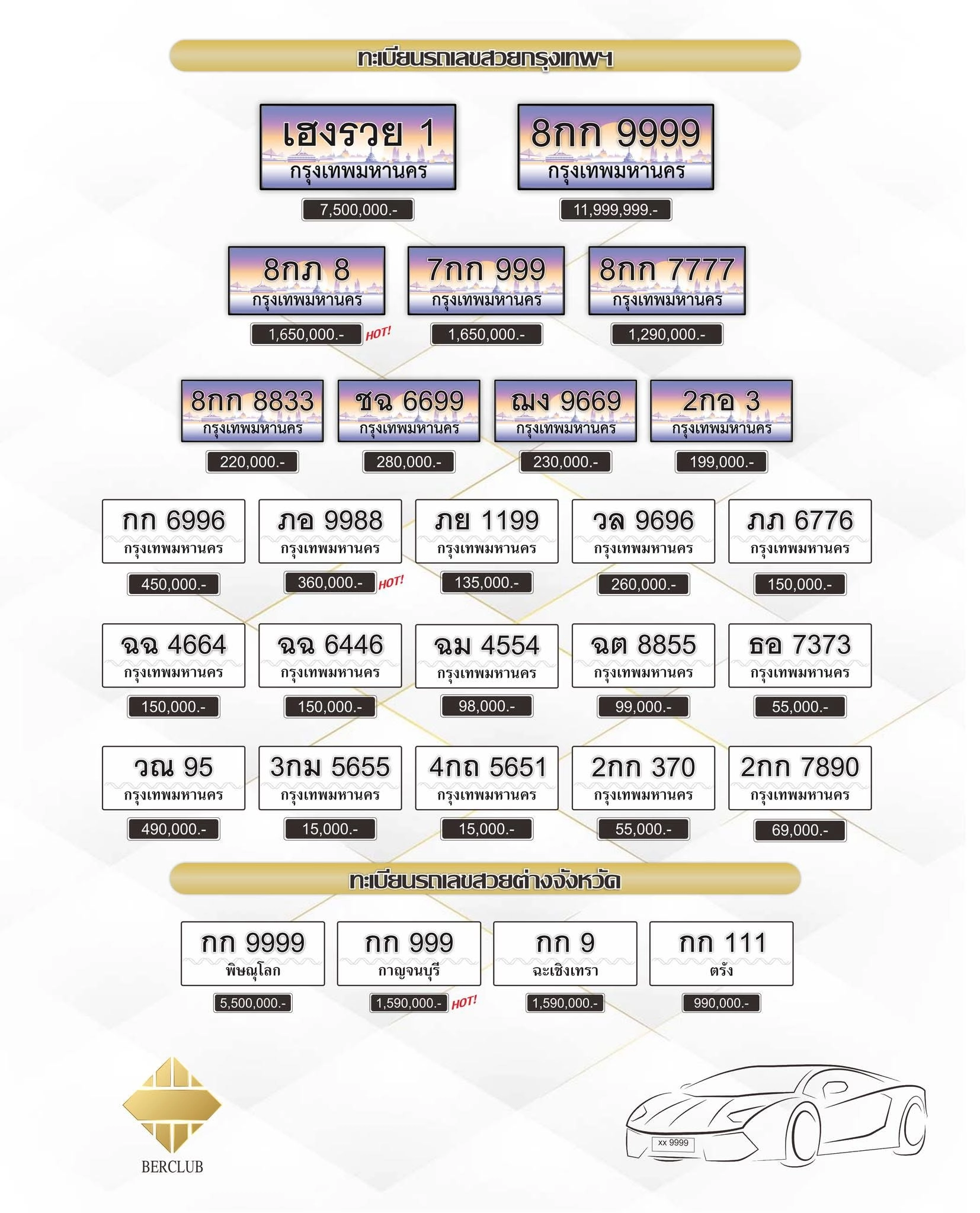 ✨ ทะเบียนรถเลขสวย ช่วยยกระดับตัวตนและภาพลักษณ์ให้โดดเด่นทุกที่ที่คุณขับไป