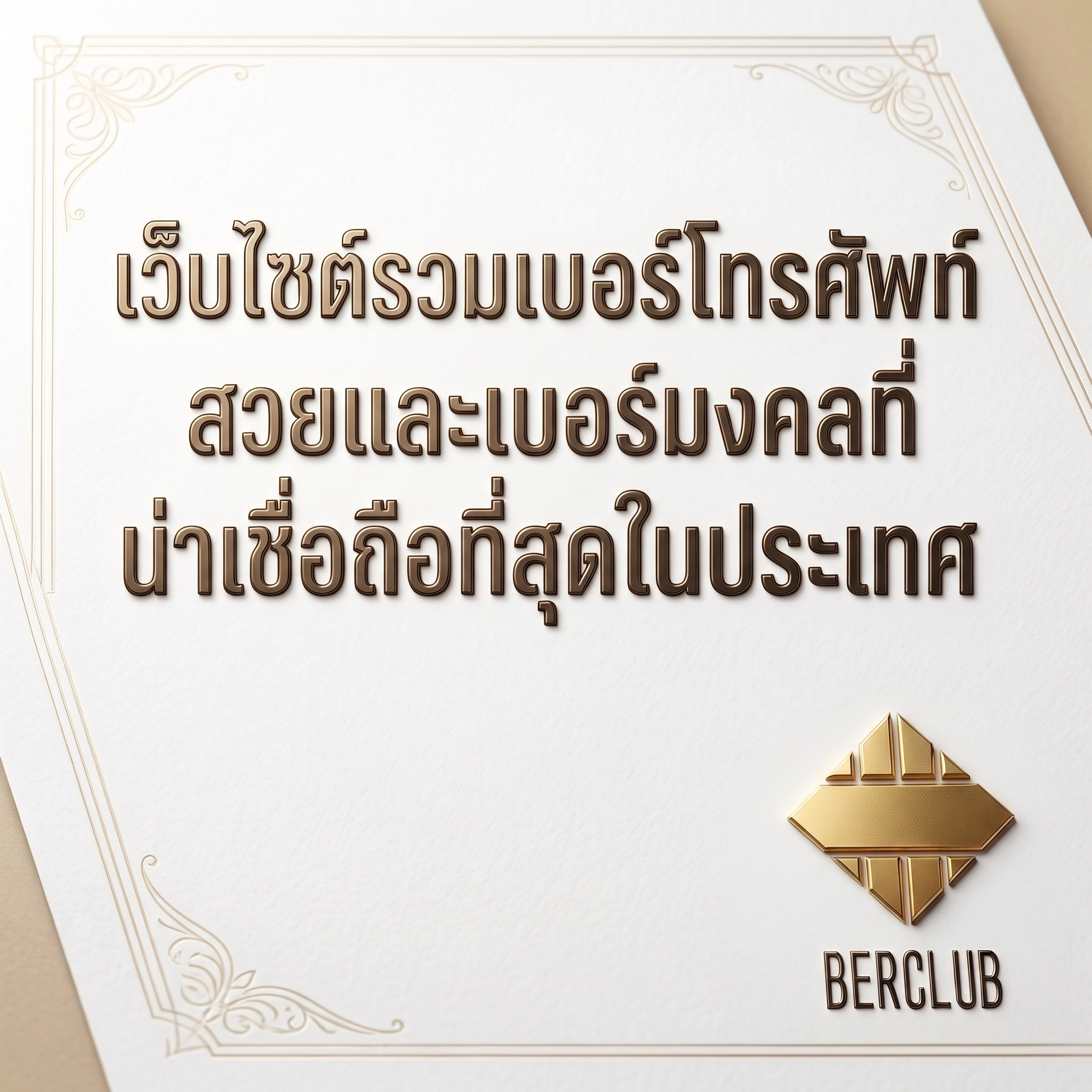 เราคือเว็บไซต์ขายเบอร์สวย เบอร์มงคล ที่พร้อมให้บริการอย่างมืออาชีพ | BERCLUB